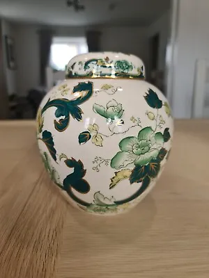 Buy Masons Ironstone Chartreuse Green China Lidded Ginger Jar Vase 18 Cm VGC • 20£