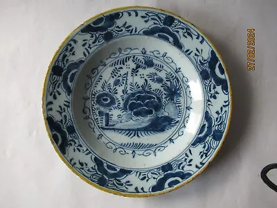 Buy Antique Small Ceramic Dutch Delft Plate. 18th Century. Pottery.  19 Cm.  7.5  • 74.40£