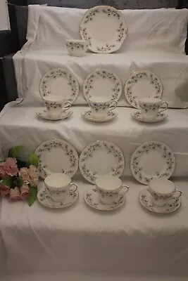 Buy 10395k Vintage Duchess  Tranquillity  Bone China Tea Set Blue Flowers Excellent • 35£