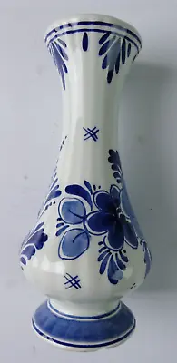 Buy Delft Crown Holland Handpainted 147 Vase 17x6 Cm Chatter On Foot KS-1298 • 10.05£