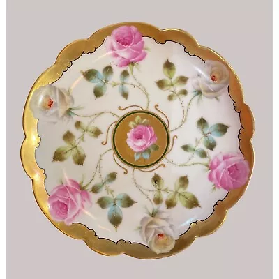 Buy Limoges France Antique Porcelain Handpainted 8” Plate Stunning Signed • 95.94£