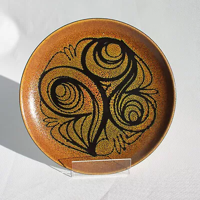Buy Vintage 1970s Poole Pottery England 'Aegean' Brown Decorative Plate 3A • 16£