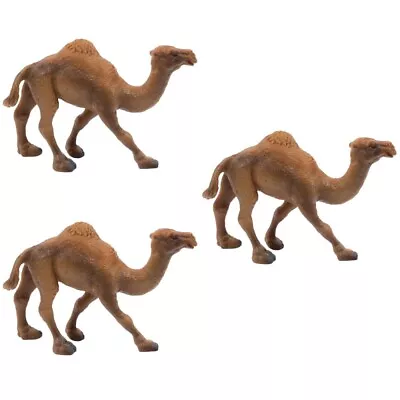 Buy  3 Pcs Wildlife Animal Figures Animals Camel Ornaments Adornment Miniature • 14.68£