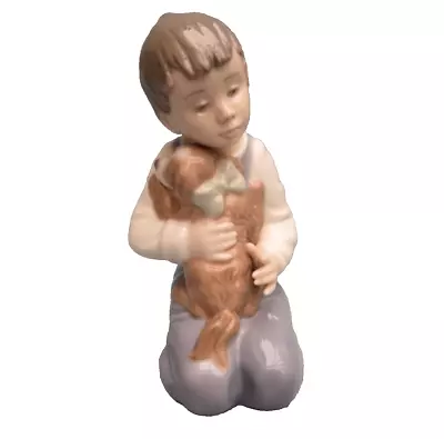 Buy Lladro Nao Porcelain Figurine Boy With Puppy Dog • 19.99£
