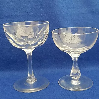 Buy Victorian Style/Edwardian  Champagne Coupes, Set Of 2 Different Styles • 14.99£
