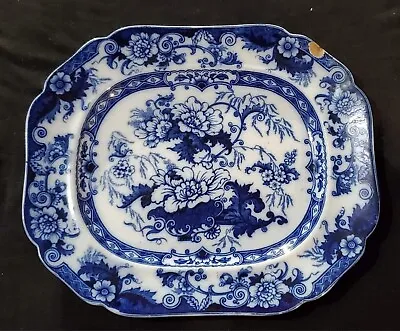 Buy Cauldon England Stone Ware J R Bentick Pattern China Plate Flow Blue Platter  • 94.04£