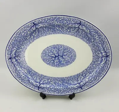 Buy Lawleys China 36.5cm Blue & White Platter Plate - Fibre Pattern - Vintage 1931 • 28£