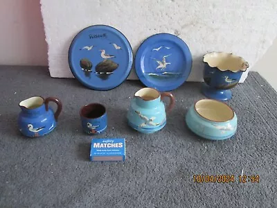 Buy VINTAGE  TORQUAY POTTERY SEAGULL  JUG, PLATES  AND BOWLS  ETC.  See Des. • 11.99£
