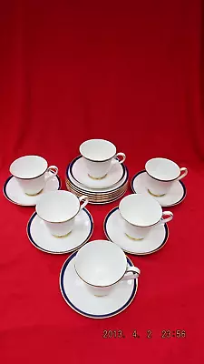 Buy MINTON SATURN Fine Bone China Tea Set Of Six Trios - Cups Saucers And Plates • 24.99£