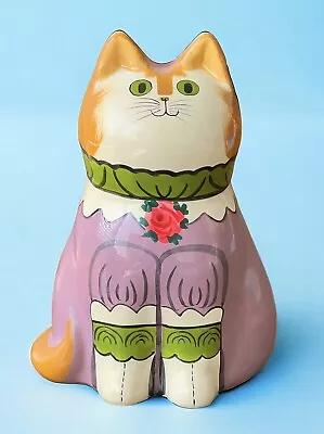 Buy Vintage Rye Pottery Joan De Bethel Anthropomorphic Cat In A Dress Ceramic Bank • 38.36£