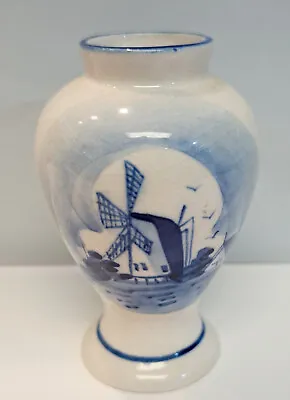 Buy Vintage Blue Delft Handmade In Holland 2  X 2.75   Windmill Vase • 11.38£