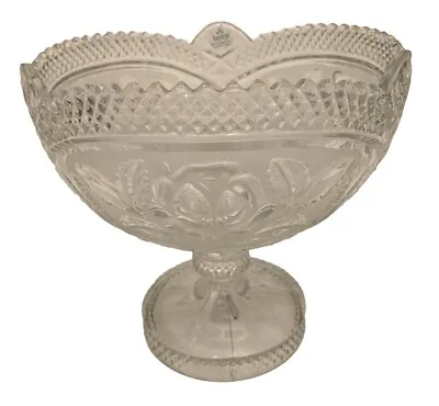 Buy Irena Crystal Bowl Serving Dish Fruit Sweets Cut Glass Pedestal Lead Gift Large • 25.91£