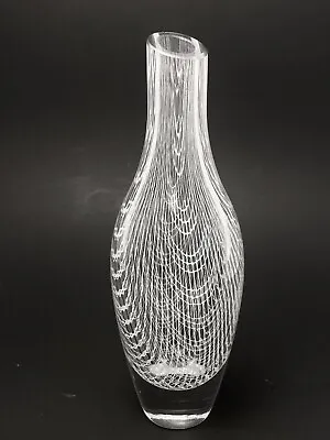 Buy Harrachov Harrtil Lattice Glass Vase Bohemian Czech Art Harrach Vintage Bud MCM • 164.87£