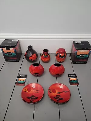 Buy Poole Pottery Collection 7 Pieces, Volcano, Forest Flame, African Sky • 170£