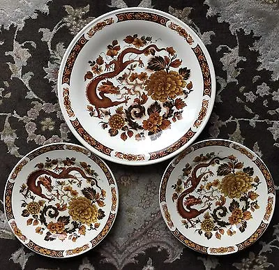 Buy Three Myott Meakin Franciscan Dynasty Collection The Dragon Of Kowloon  Plates • 100£