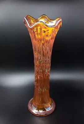 Buy Vintage 'April Showers' Fenton Marigold Carnival Glass Vase 28cm Tall • 17.95£
