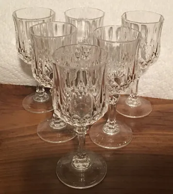 Buy Glasses 6 Vintage Mid Century Modern Cut Crystal Cordial Sherry Liqueur Glasses • 56.91£