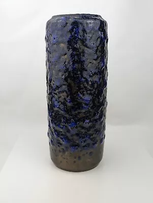 Buy 1970s Fat Lava West Germany Scheurich Pottery Ceramic Vase 532-28 Blue Brutalist • 139.81£