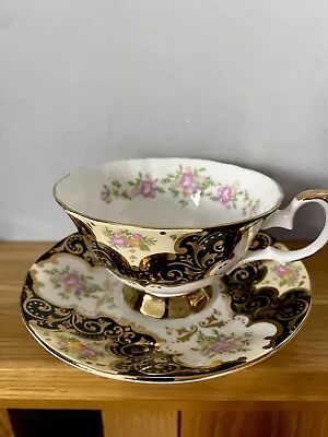 Buy ELIZABETHAN STAFFORDSHIRE - “Balmoral” FINE BONE CHINA TEA ☕️ CUP DUO, Undamaged • 30£