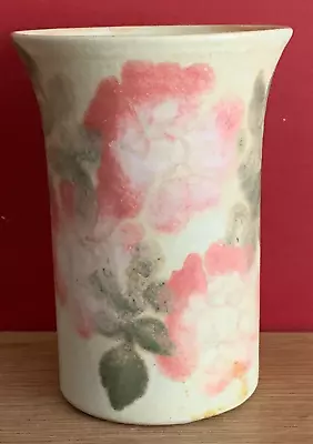 Buy VGC Beautiful Conwy Pottery Sponge Glaze Vase Studio Pottery Wales - Pink, Green • 2£