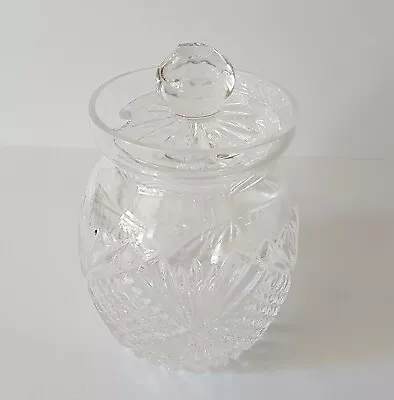 Buy Vintage Cut Glass Crystal Lidded Jar Honey Preserve Jam • 6.50£