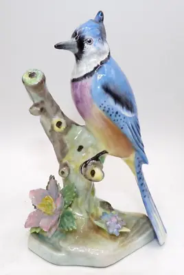 Buy Vintage Royal Adderley American Blue Jay Hand Painted Porcelain Bird Figure • 14.99£