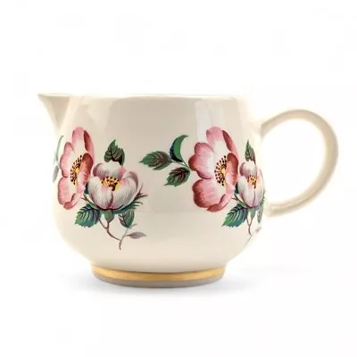 Buy Prinknash Pottery Ceramic Creamer Pitcher Made In England Floral Gold Lined • 23.68£