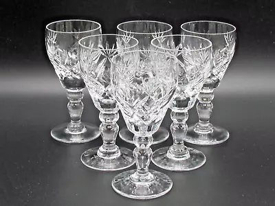 Buy Royal Brierley Elizabeth Pattern Six 4⅝  Sherry Glasses - Signed (10448) • 24.75£