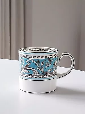 Buy Vintage Wedgwood Florentine Pattern Bone China Coffee Can In Turquoise W2714 • 9.50£