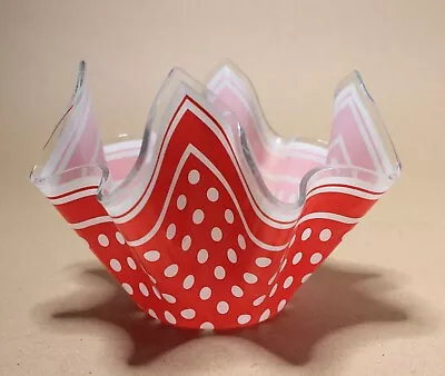 Buy Chance Glass Polka Dot Handkerchief Vase - Small 4  - Perfect • 10£