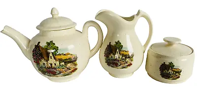 Buy ARTHUR WOOD English Country Cottage Coffee Teapot Milk Jug Sugar Dish 3 Piece • 50.65£
