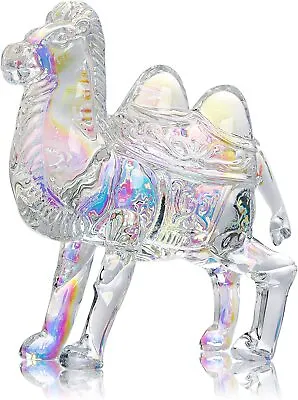 Buy Figurines Crystal Camel Animal Home Decor Ornaments Modern Small Clear Carved • 42.58£