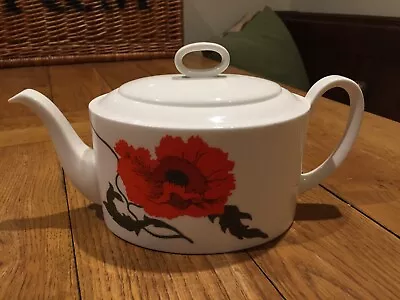 Buy Wedgwood Corn Poppy Susie Cooper Design Teapot Cornpoppy • 40£
