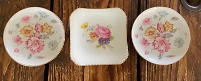 Buy 2 X Queen Anne & 1 X Royal Adderley~ Fine Bone China Floral Trinket/Pin Dishes • 7£