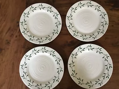 Buy Portmeirion Sophie Conran Plates Set X 4 New Unused Mistletoe Swirl Pattern 8” • 24.99£