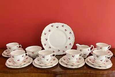Buy Stunning Vintage Colclough Rose Bud (7433) 21 Piece Tea Set In Perfect Condition • 49.99£