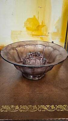 Buy Vintage C1930s Davidson Purple Cloud Glass Bowl With Matching Frog • 1£
