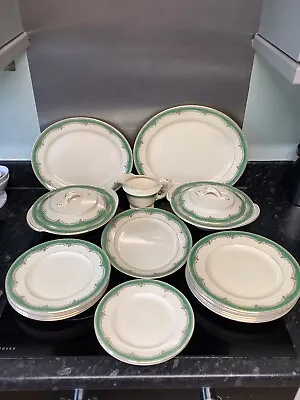 Buy Burleigh Ware Tudor Pattern Dinner Set Platters - Tureens - Gravy Boat - Plates • 89£