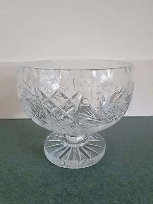 Buy HAND CUT 24% LEAD CRYSTAL BOHEMIA BRISTOL BOWL 7  WITH ROUND BASE. Boxed . NEW • 19.99£