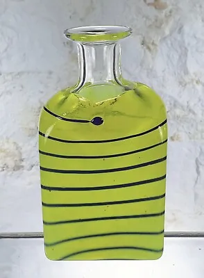 Buy Signed Art Glass Bottle Vase Flask By Anna Ehrner For Kosta Boda Sweden W/Label • 86.79£