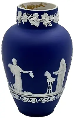Buy Wedgwood Blue Jasper Vase - Adams 1657 - Made In England • 123.91£