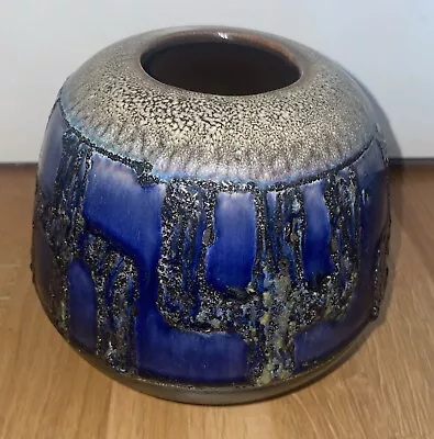 Buy Germany Ceramics German Pottery Blue Purple Fat Lava Vase Vintage Retro Stunning • 65£