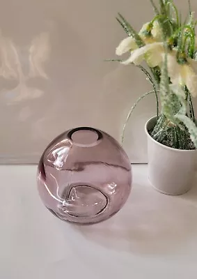 Buy Amethyst Glass Bottle Bud Vase - Globe • 5.50£