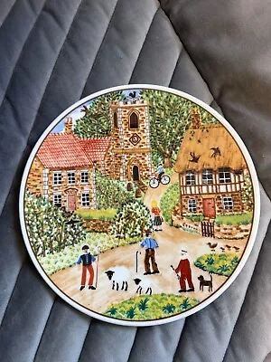 Buy Vintage Beddgelert Snowdonia Pottery Ltd Plate  8” Village Scene Colourful • 6£