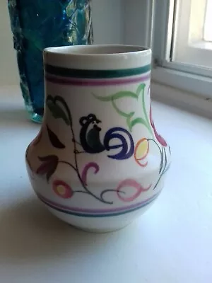 Buy 1950s Poole Pottery Vase Le Pattern 10.5cm Stamped And Initialled Good Condition • 14.95£