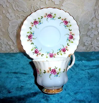 Buy Royal Albert Pale Blue And White Floral Tea Cup And Saucer Pattern 4360 • 18.99£