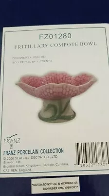 Buy FRANZ PORCELAIN Fritillary Compote Bowl  FZ01280 Discontinued New Boxed • 22.50£