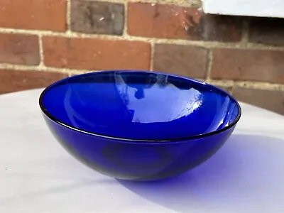 Buy VINTAGE Cobalt Blue Glass Bowl Chemist's Mixing Dish • 15£