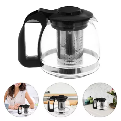 Buy Stainless Steel & Glass Teapot With Infuser For Loose Leaf Tea • 13.25£