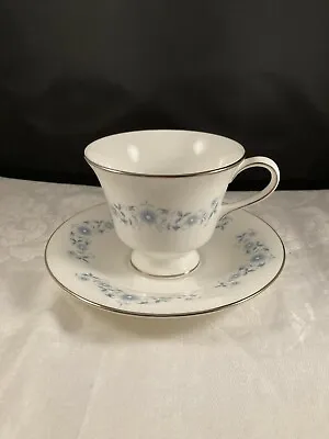 Buy Tea Coffee Cup & Saucer, Wedgwood China, Josephine Pattern, Blue Flowers Leaves • 3.79£